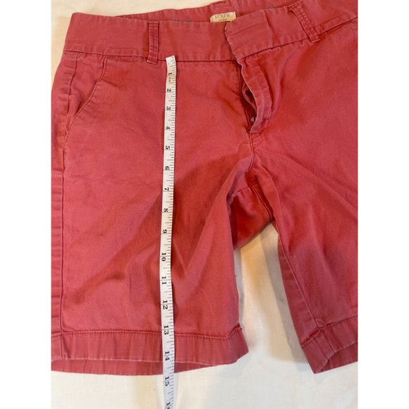 J. Crew Womens Frankie Chino Trunk Shorts Mid-Rise Stretch Lightweight Red SZ 8 - Picture 5 of 10